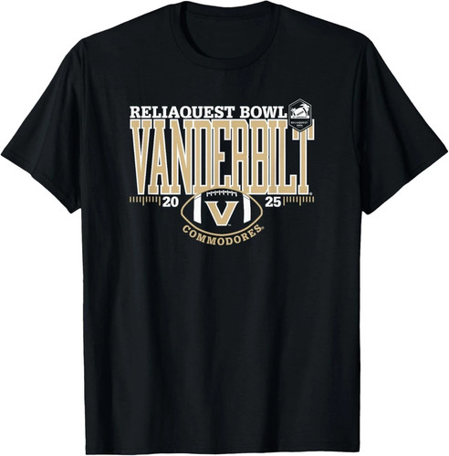 Vanderbilt Commodores ReliaQuest Bowl 2025 Black T-Shirt