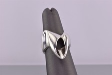 Sterling Silver 25mm Swirled Wavy Modernist Organic Band Ring 11g 925 Sz: 7