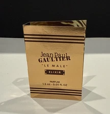 Le Male Elixir Parfum by Jean Paul Gaultier • 1.5 mL Vial • Carded Sample Spray