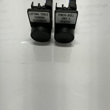Lot of 2 Allen-Bradley Pushbuttons with 800E-3X10V Ser A Contact Blocks AE-078