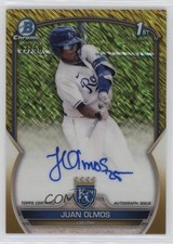 2023 Bowman Chrome Prospect Gold Shimmer Refractor 33/50 Juan Olmos Auto 04cw