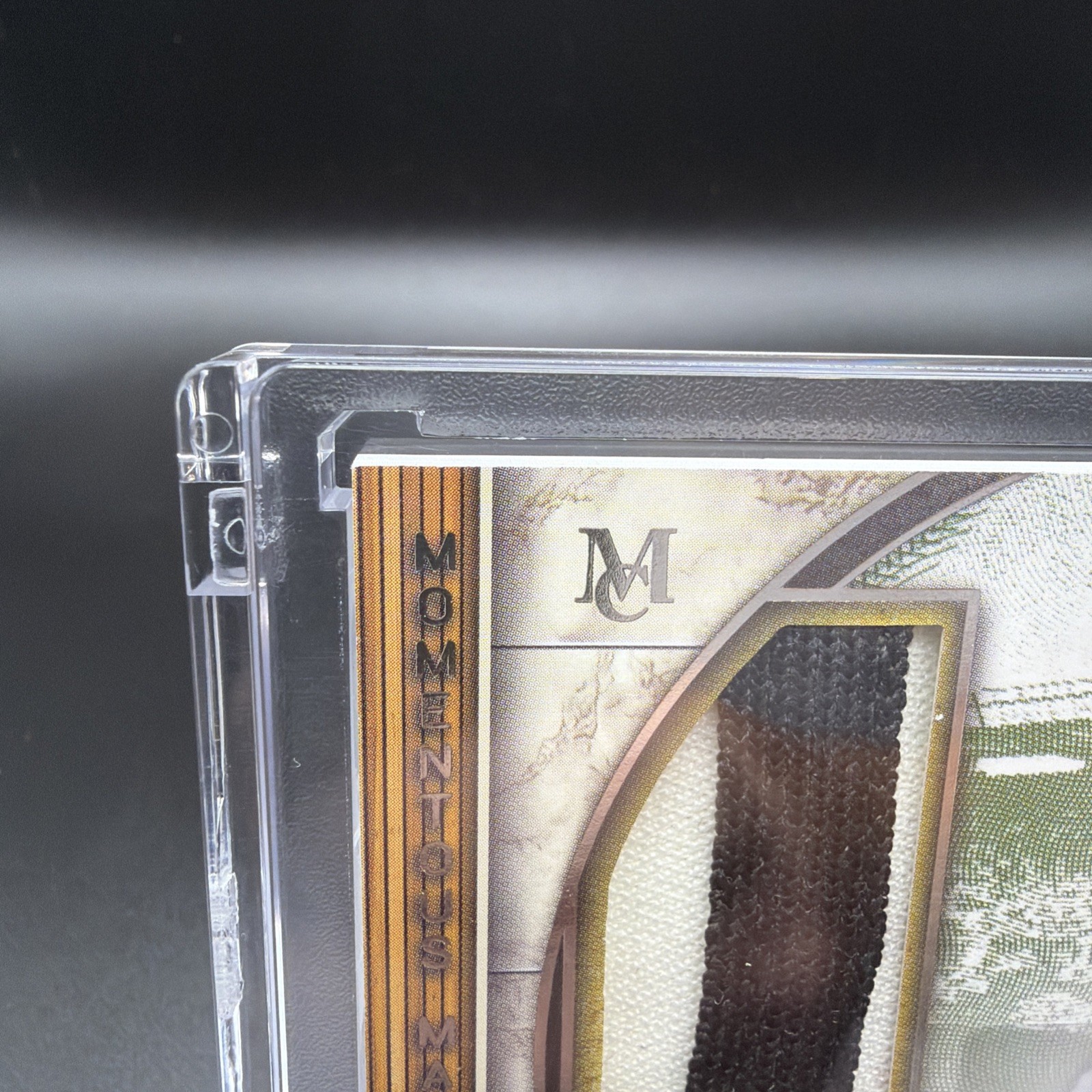 2025 Topps Museum Collection Momentous Patch Auto Cal Raleigh Gold /15 AU, MEM view 3