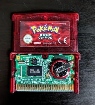 Pokémon: Rubin Version - GameBoy Advance 2003 PAL Original Cartridge Trockenbatterie