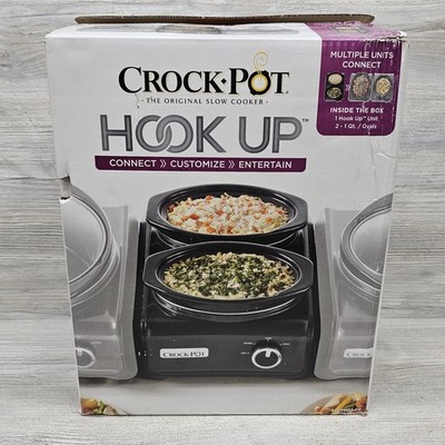 Crock-Pot Hook Up Double 1qt Oval Connectable Entertaining System SCCPMD1-CH NOB