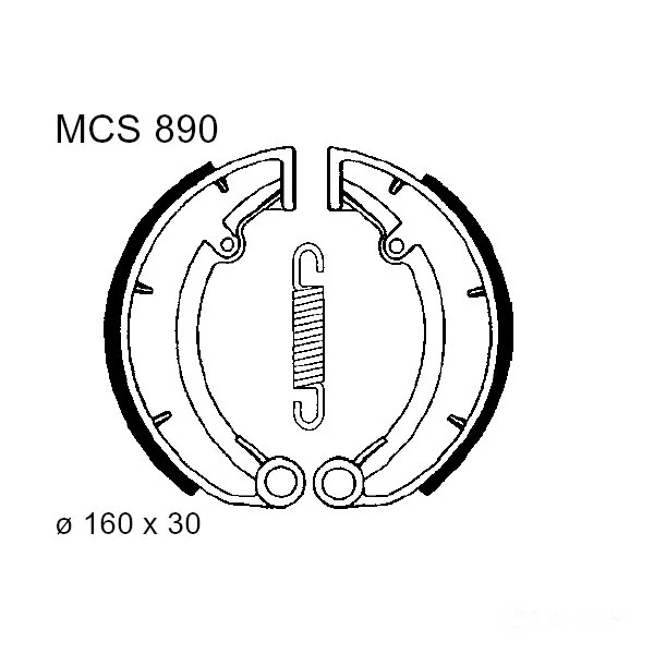 Bremsbacken Vorne TRW MCS890 MZ MUZ TS 250 1 Bj. 1976-1981-image