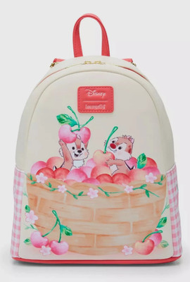 Loungefly Mini Backpack: CHIP 'N' DALE Cherry Basket Cherries Baby Cute Chipmunk