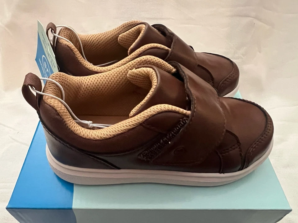 Zapato para cejas Stride Rite Cole niño pequeño correa de cuero zapatos EE. UU. talla 8M, 9M Foto 2 de 4