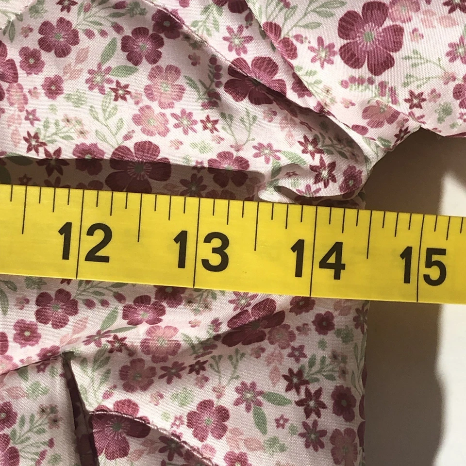 TAHARI Puffer Jacket Girls 5 Hooded Faux Fur Lined Floral Pink Beige Outdoors - Image 4 of 4