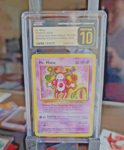 Mr Mime CGC PRISTINE 10 Classic Collection Pokemon Blastoise Suicine 013/034 CLB