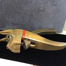 Vintage Black Forest Carved Scottie Dog Nut Cracker Adorable Hand Painted