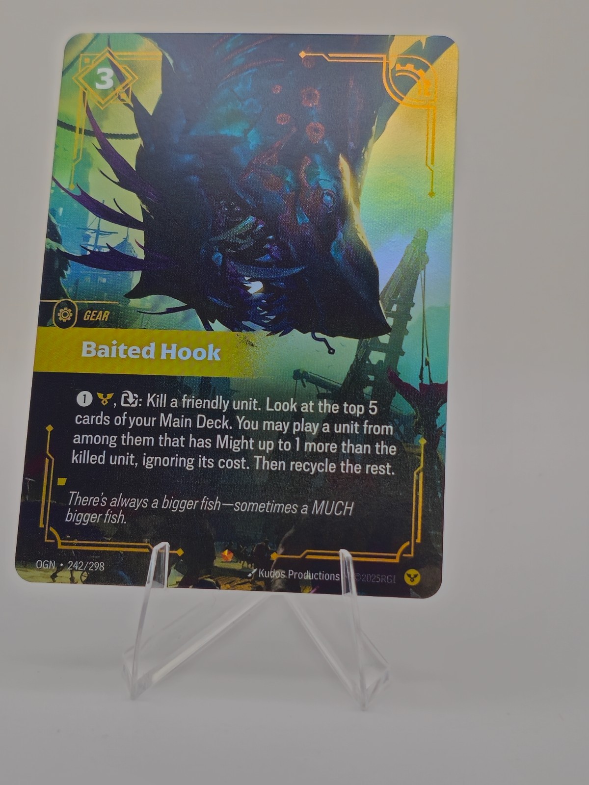 Baited Hook - Origins - Riftbound LoL TCG English OGN 242/298 Holofoil Near Mint