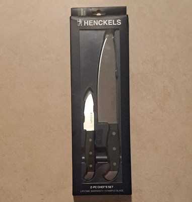 HENCKELS 2-Pc Knife Set 8in Chef & 3in Paring Knives Stainless 13551-000