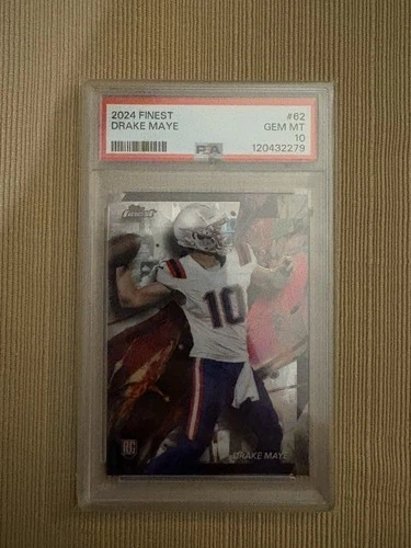2024 Topps Finest - Common Drake Maye #62 (RC) PSA 10