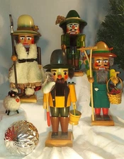 RARE & UNIQUE Steinbach Nutcrackers "Birdwatcher" "Shepard" "Farmer" "Gardner" 