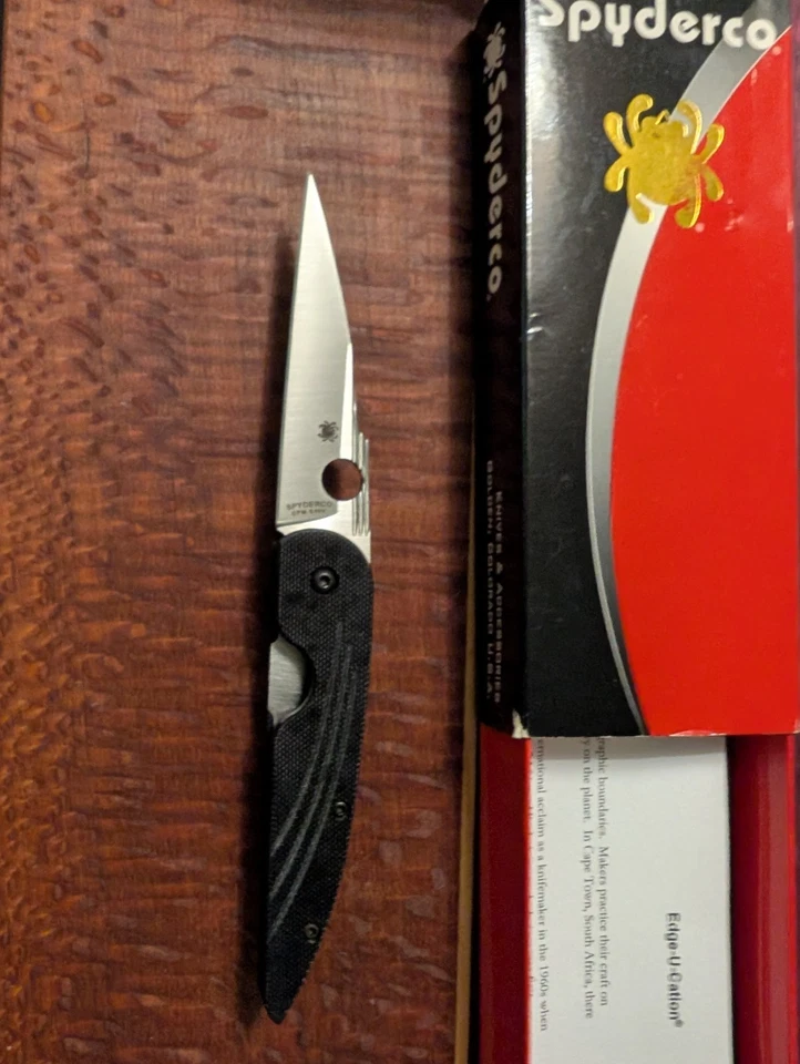 Spyderco Des Horn Folding Pocket Knife C153GP CPM S30V - Image 2 of 3