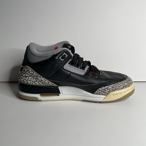 Nike Air Jordan Retro 3 Black Cement 2018 GS Youth Size 7Y Pre-owned No Box - Picture 3 of 12
