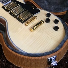 Custom Shop LP Flame Maple Top Electric Guitar HHH Pickups Rosewood Fretboard