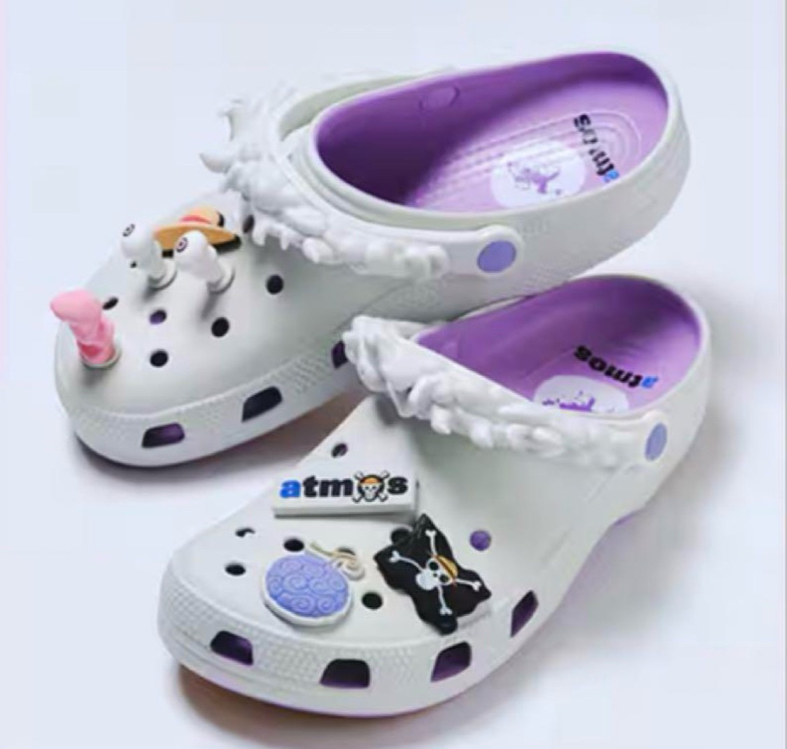 Men 10 Women 12 ONE PIECE x atmos x Crocs Classic Clog White