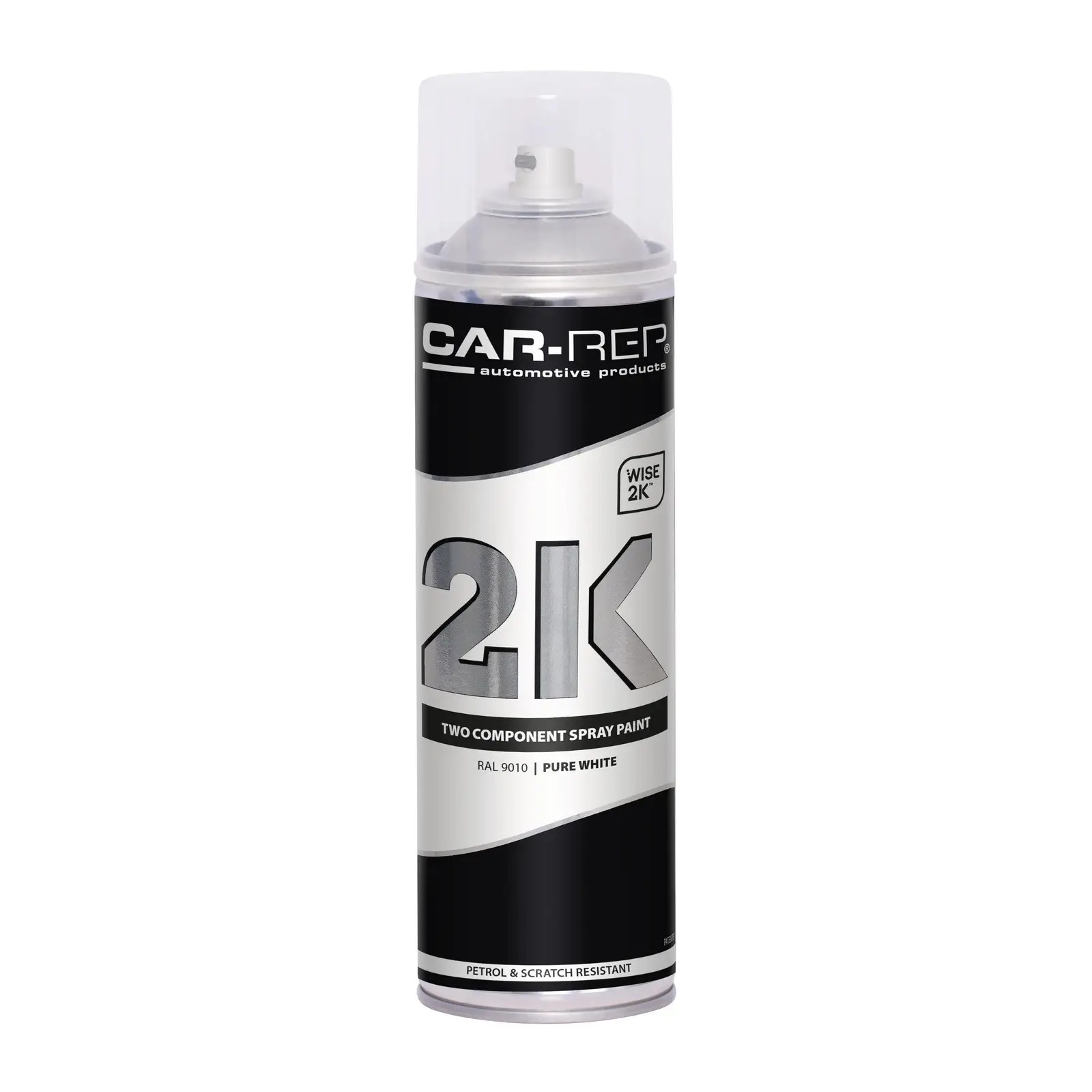 x2 Maston Car-Rep Auto Spray Paint 2K Pure White Gloss RAL9010 500ml