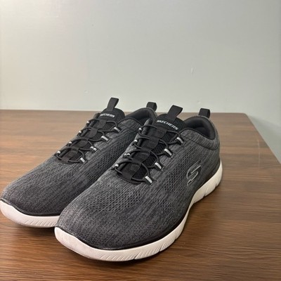 Skechers Wide Fit Lite-Weight Men's Gray and Black Sneakers Sz 11.5