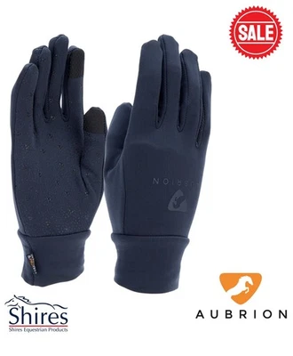 DAMEN REITHANDSCHUHE Winter Fleece gefüttert Ultra Grip Shires Patterson Navy Blau