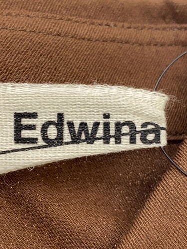 Edwina Horel Otra Chaqueta M Algodón Marrón Sólido Usado - Imagen 3 de 5