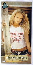 MIRANDA LAMBERT SIGNED AUTOGRAPH 12X24 CONCERT TOUR POSTER SEXY COUNTRY BABE JSA