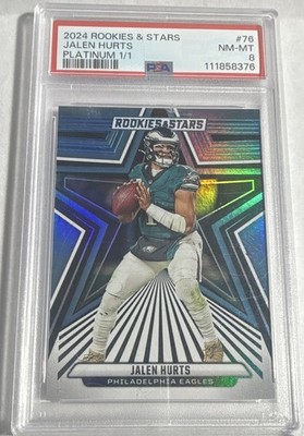 ONE OF ONE! Panini 2024 Rookies & Stars Jalen Hurts Eagles Platinum 1/1