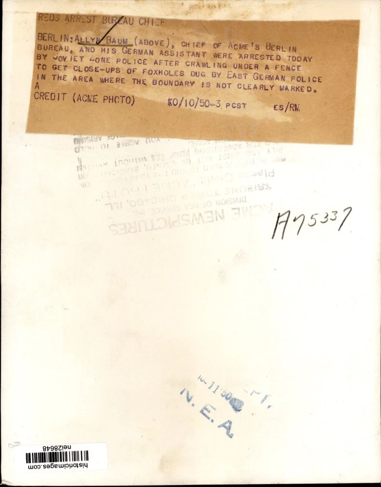 1950年 プレスフォト Allyn Baum, Chief of Acme's Berlin Bureau-nei28648 - 画像2/2