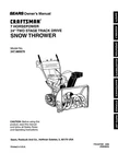 Owner’s Manual Sears Craftsman 7.0 HP 24” Snow Thrower /Blower -Model 247.885570