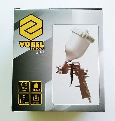 VOREL 81618 SPRAY GUN WITH FLUID CUP 680ml Ø 1.5mm TOYA