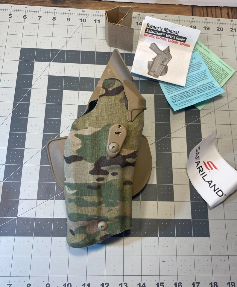Safariland 6378RDS ALS Cordura Camo RH Duty Holster GLOCK 19 23 & LIGHT, RED DOT - Image 3 of 4