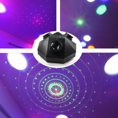 Laser Projector Lighting RGBWY 48 Patterns Gobos, Sound Activated Light System