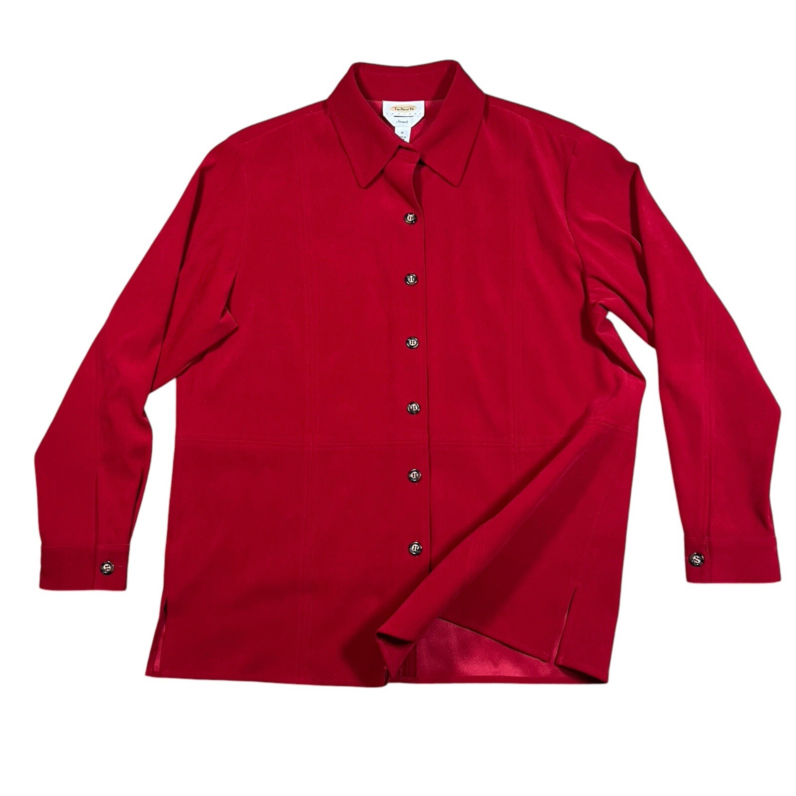 Talbots Petite Red Microfiber Button Down  Shirt … - image 3