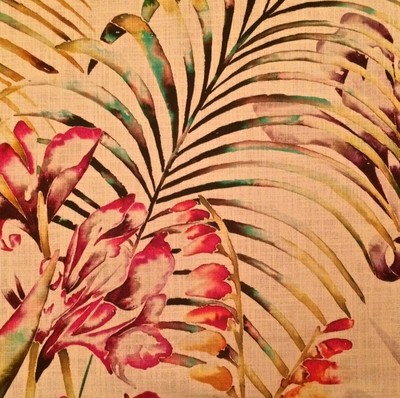 ZOFFANY Paradise Papaya White Purple Turquoise Multi Remnant New