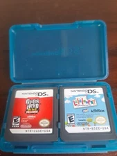Lot Of 2 Nintendo DS Games In Blue Case Guitar Hero And Lalaloopsey