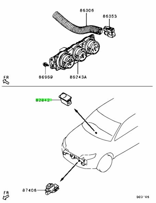 いの！ Mitsubishi Delica D:5 SENSOR PHOTO 7825A019 Genuine JDM OEM | eBay