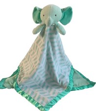 Elephant Lovey Security Blanket Satin Crib Plush Stuffed Toy Travel Cruise 29"XL
