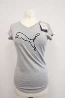 Puma Damen T-Shirt Heather Cat Tee Shirt Grau Gr.34 Xs Neu