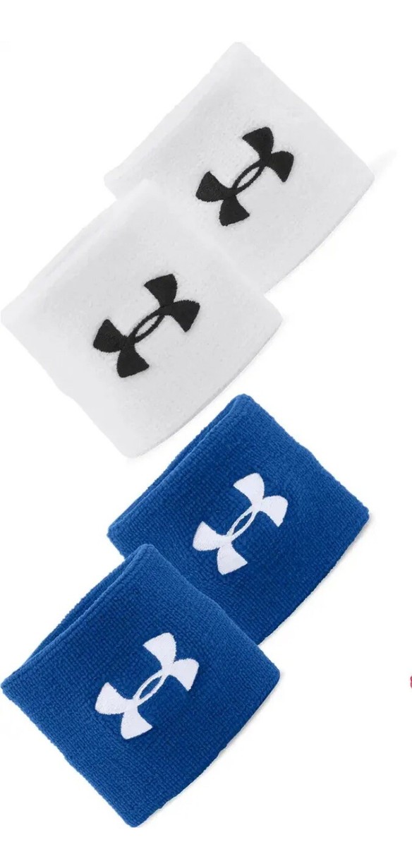 Under Armour Unisex Striped Performance 1” Wide Wristband 2-Pack
