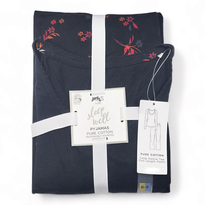 M&S Collection Pure Cotton Ditsy Floral Print Pyjama Set