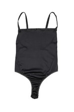 Vintage Victoria's Secret Gold Label Black Straight Neckline Bodysuit Medium