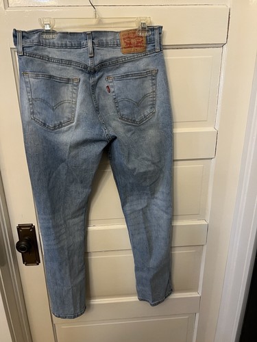 Jeans clásicos Levis 511 34 x30 elásticos premium azul denim bonito desvanecimiento - Imagen 2 de 3