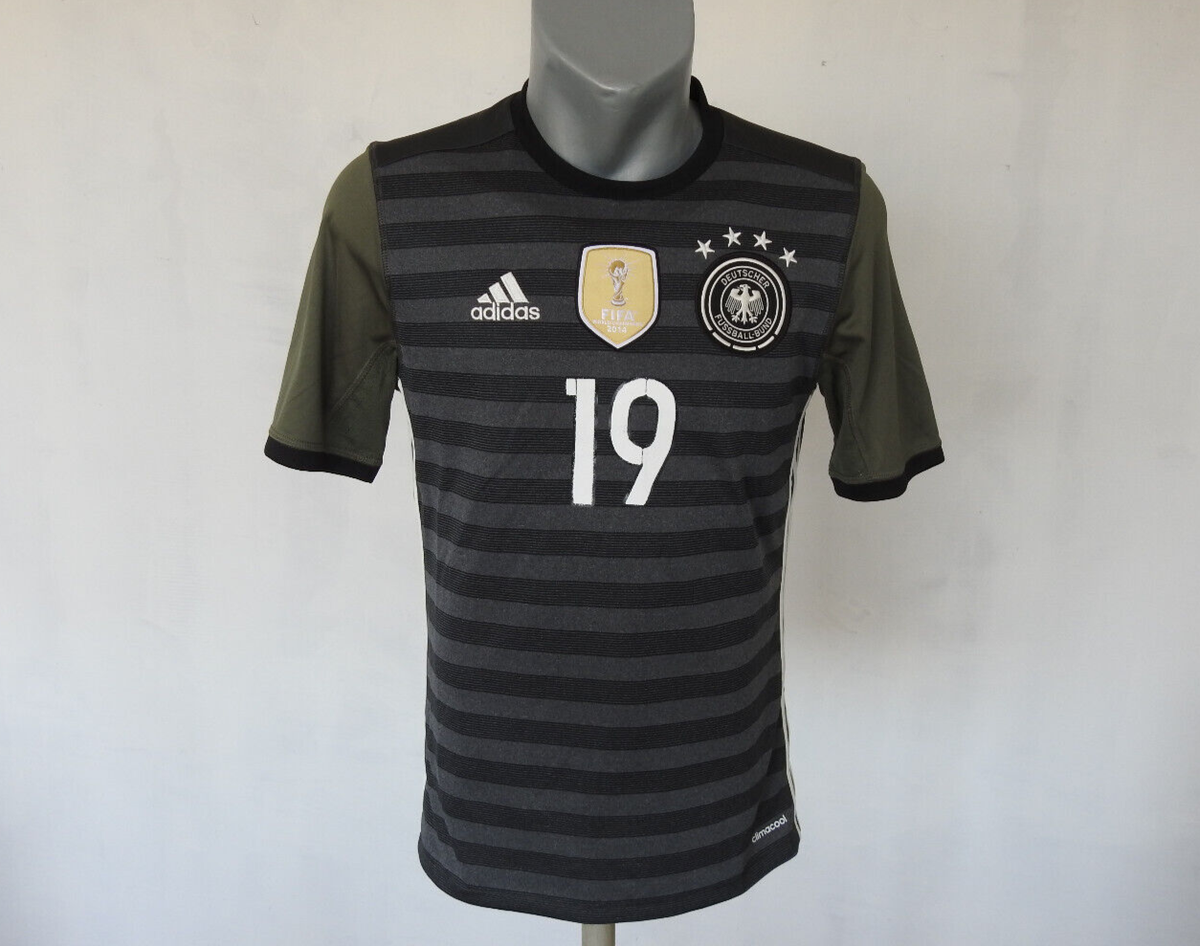 Germany 2016 Away Jersey #19 Gotze Adidas Green Shirt Size Boys XL