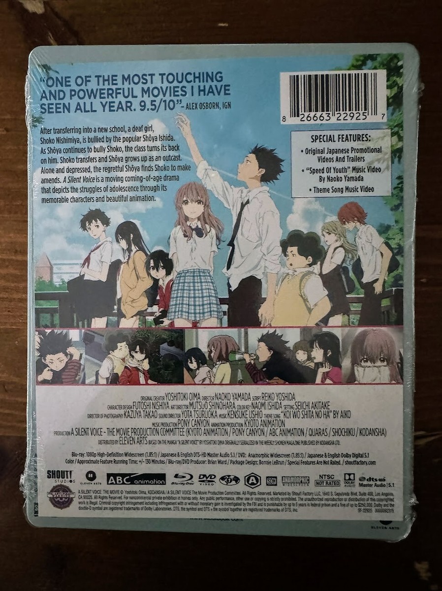 A Silent Voice - The Movie [SteelBook] [Blu-ray + DVD] | eBay