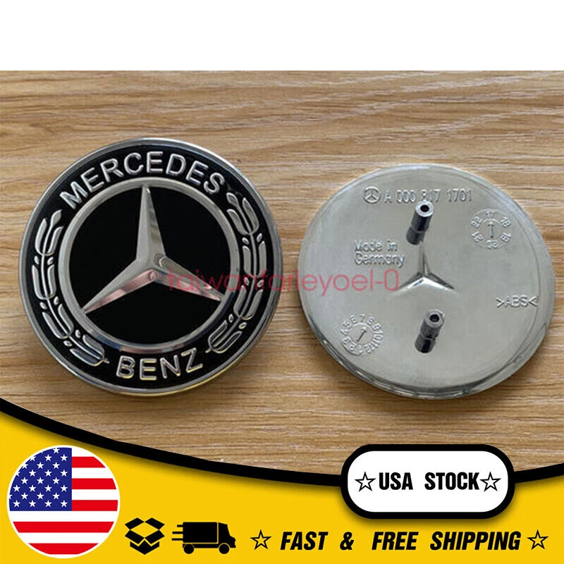 Emblema genuíno capô coroa de louros preto Mercedes-Benz G Class G63 G550 G65 - Imagem 4 de 4