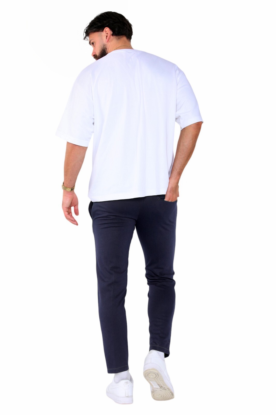 Ex M&S Mens Jogging Tracksuit Bottoms Jogger Open Hem Cotton Rich UK S