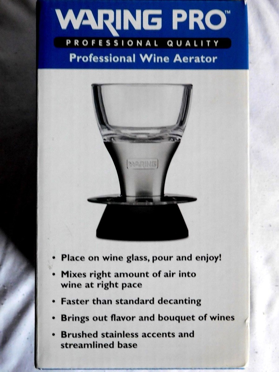 Waring Pro profissional doble ワイン Waring Pro Professional Wine Aerator-Brushed Stainless Accent-New