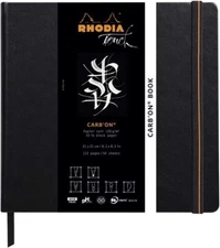 Rhodia Touch Carb'on Sketchbook - 21 x 21cm - 56 Black Sheets - 120gsm