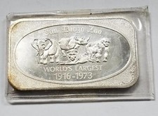 1oz .999 Silver Bar | San Diego Zoo  | 1916-1973 | US Silver Corp 113.93 per troy oz